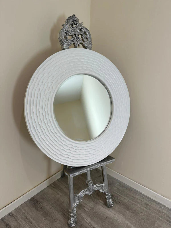 Evora Mirror Round White