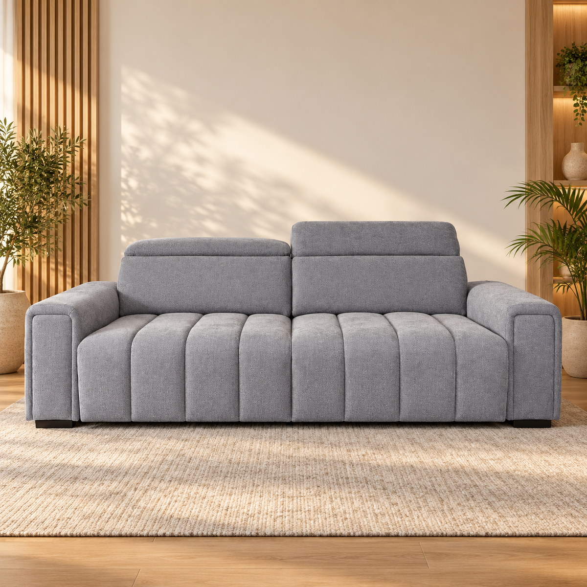 April Grey Electric Sofa Bed 3 Seater