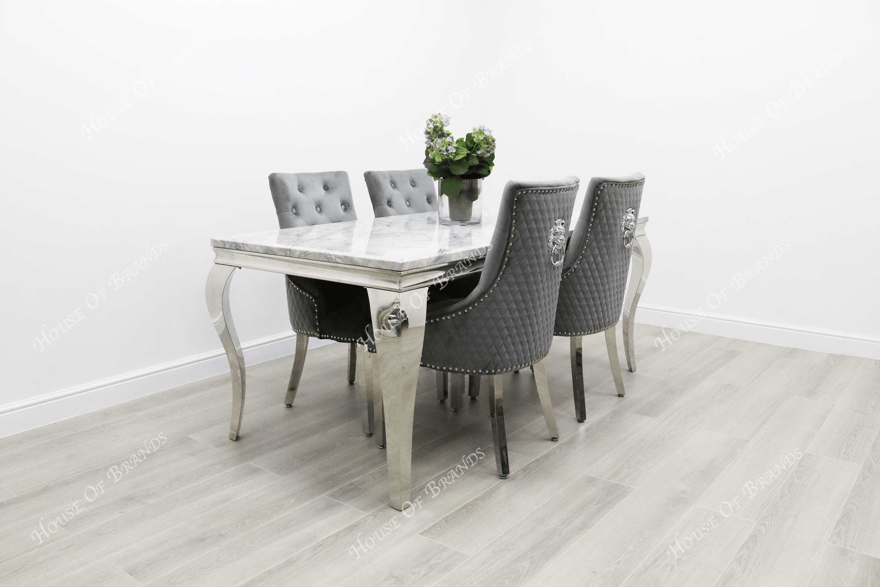 1.8m Rome Table & 4 Madrid Chairs - House Of Brands