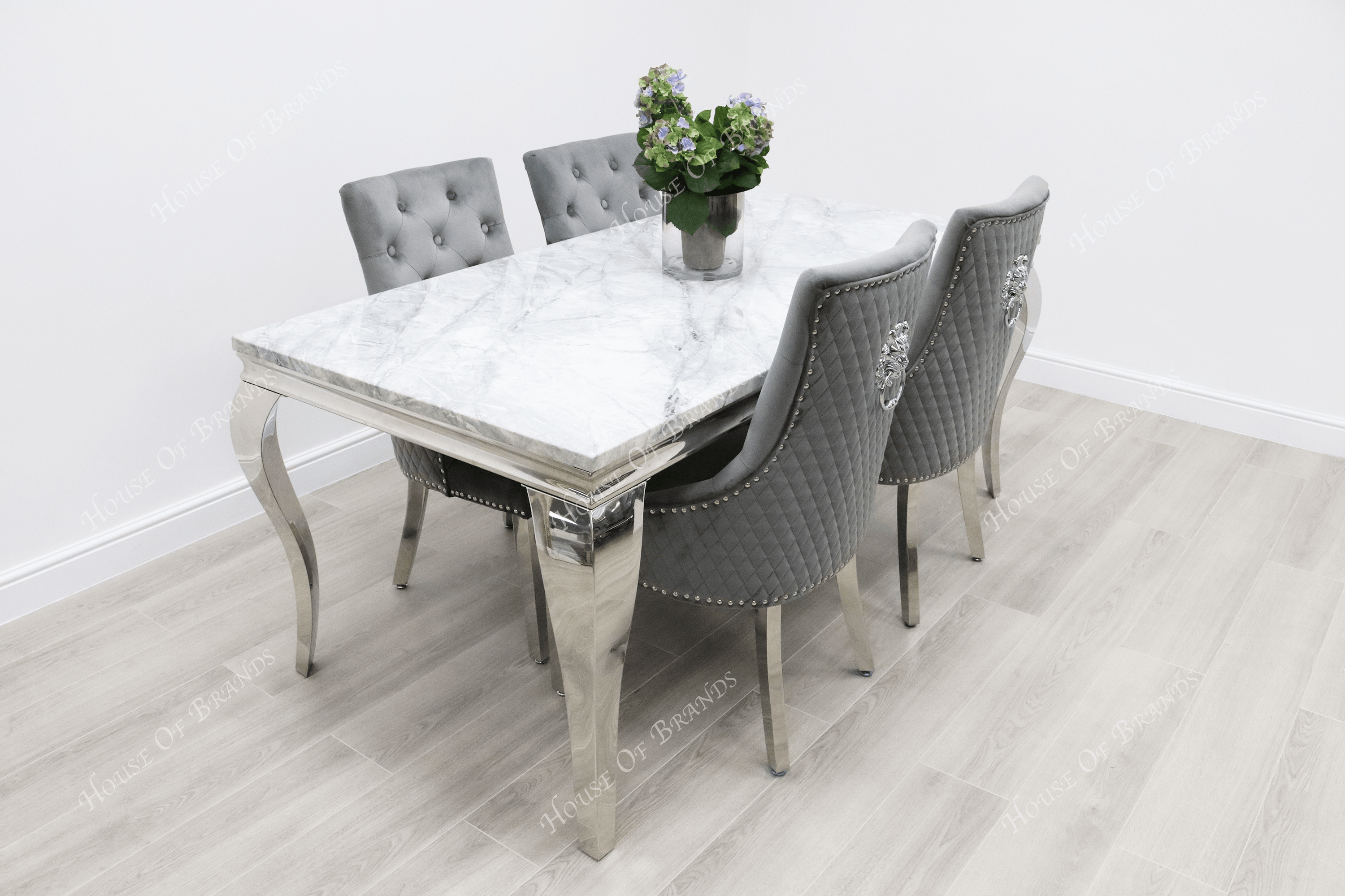 1.8m Rome Table & 4 Madrid Chairs - House Of Brands