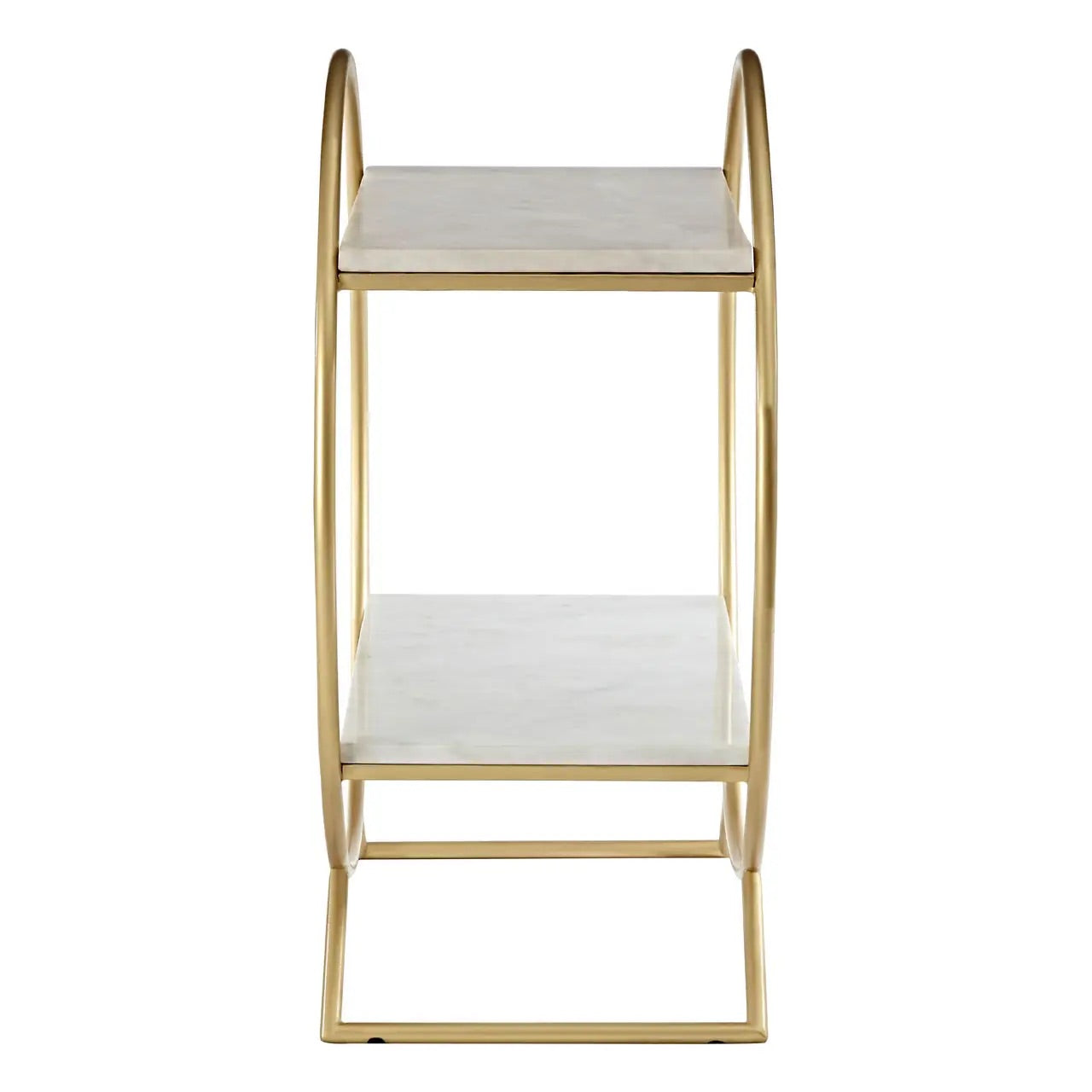 Nirav White Marble Gold Frame Gin Bar