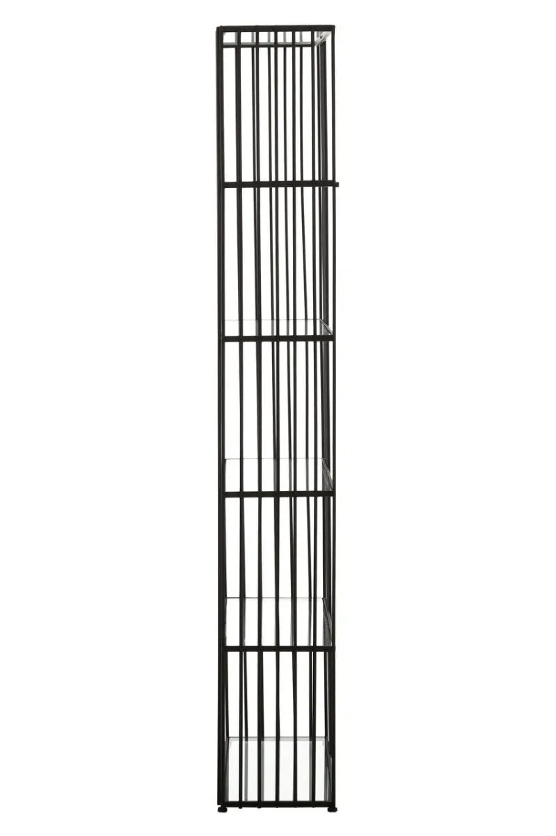 Trento Five Tier Black Bookshelf