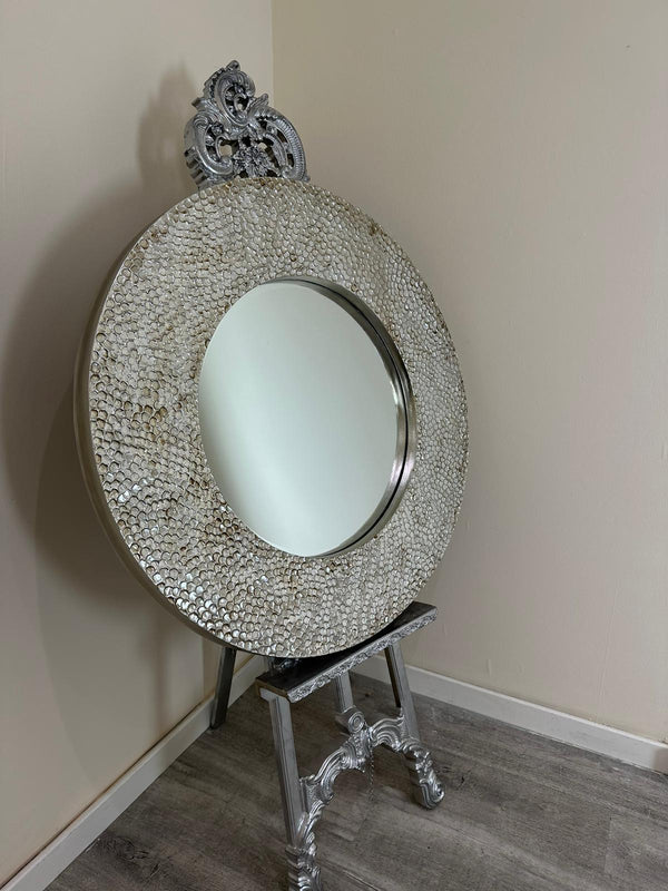 Roma Round Mirror Champagne