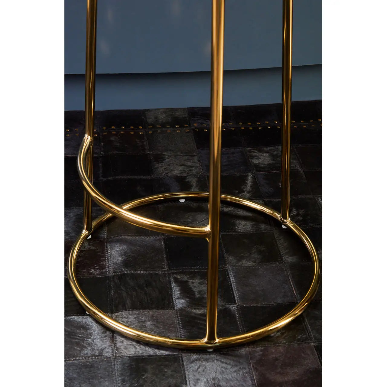 Maryland Black and Gold Velvet Tall Barstool