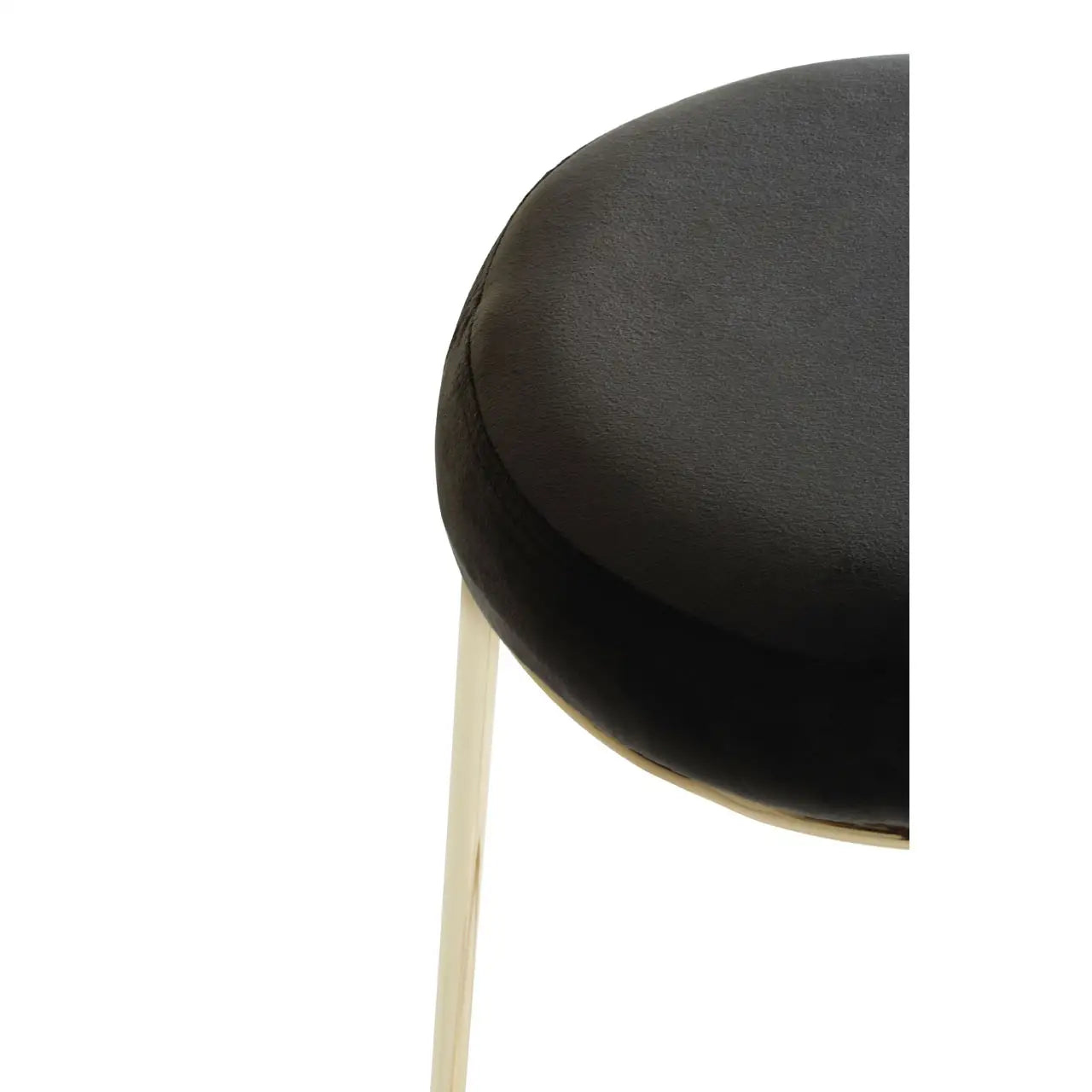 Maryland Black and Gold Velvet Tall Barstool