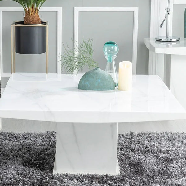 Athena White Marble Coffee Table