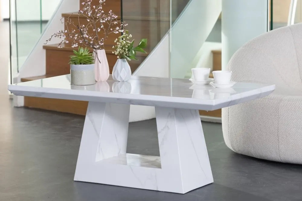 Bianco White Marble Coffee Table