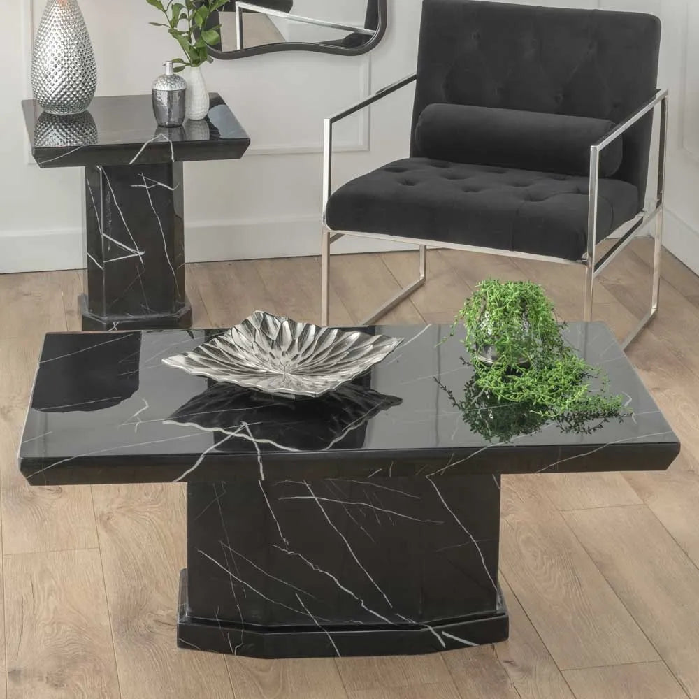 Verdo Black Marble Coffee Table