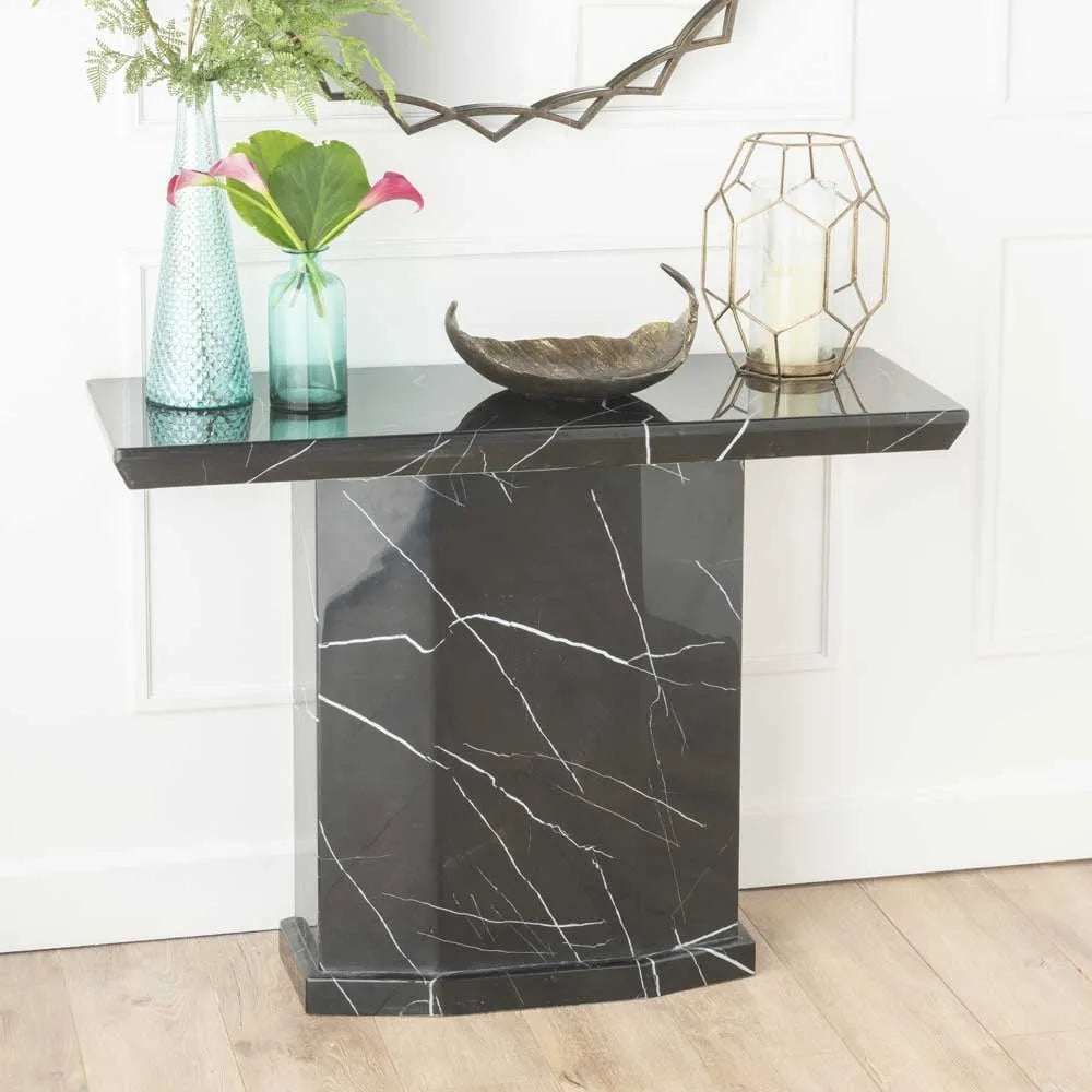 Verdo Marble Console Table Black