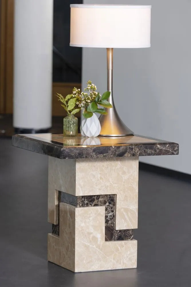 Venice Marble Side Table Cream