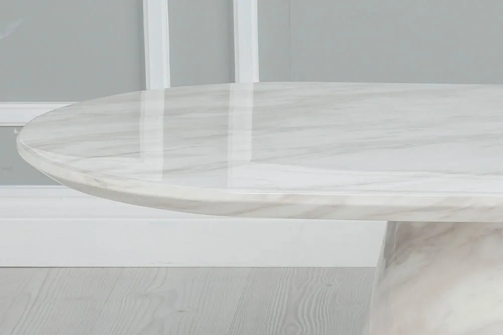Carrera White Marble Coffee Table