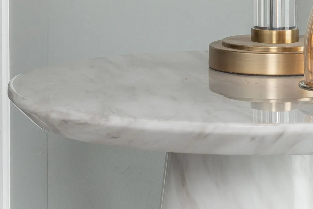Carrera Marble Side Table White