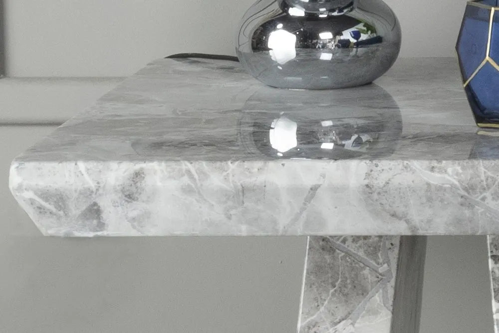 Milan Marble Side Table Grey