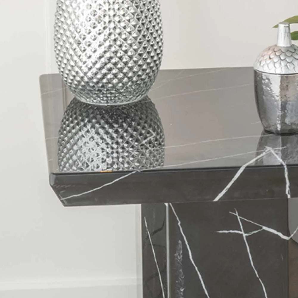 Nebula Marble Side Table Black