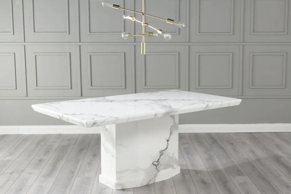 Athens White Marble Dining Table