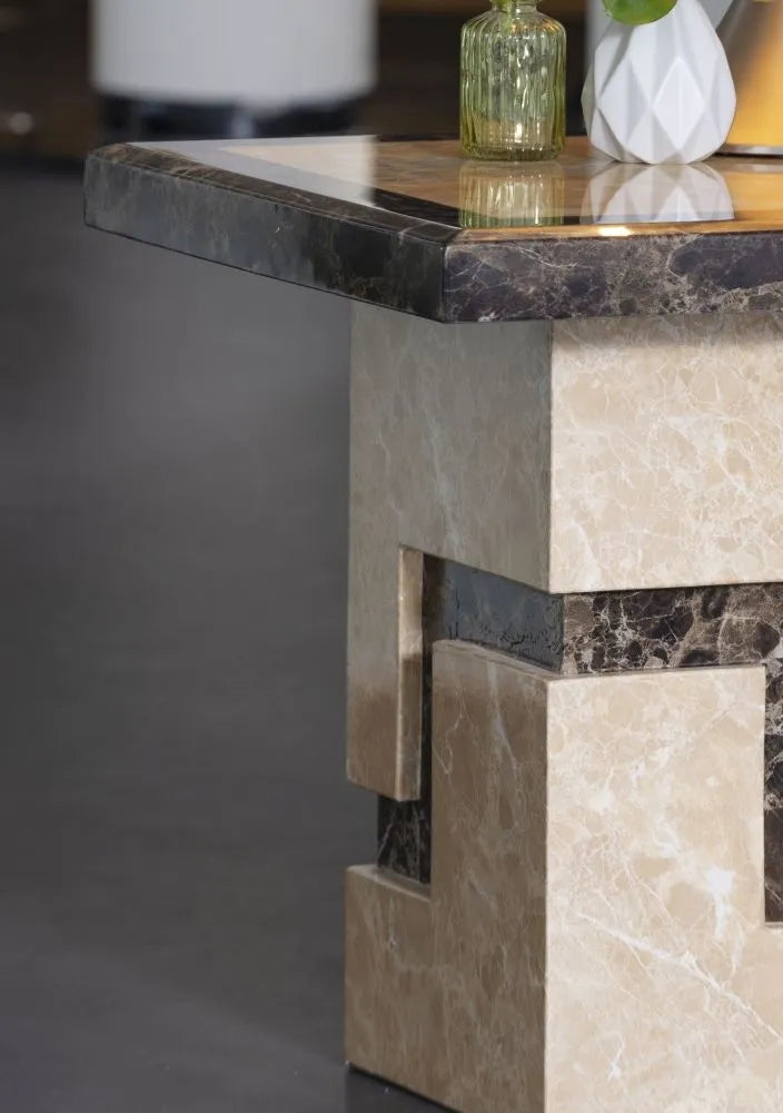 Venice Marble Side Table Cream