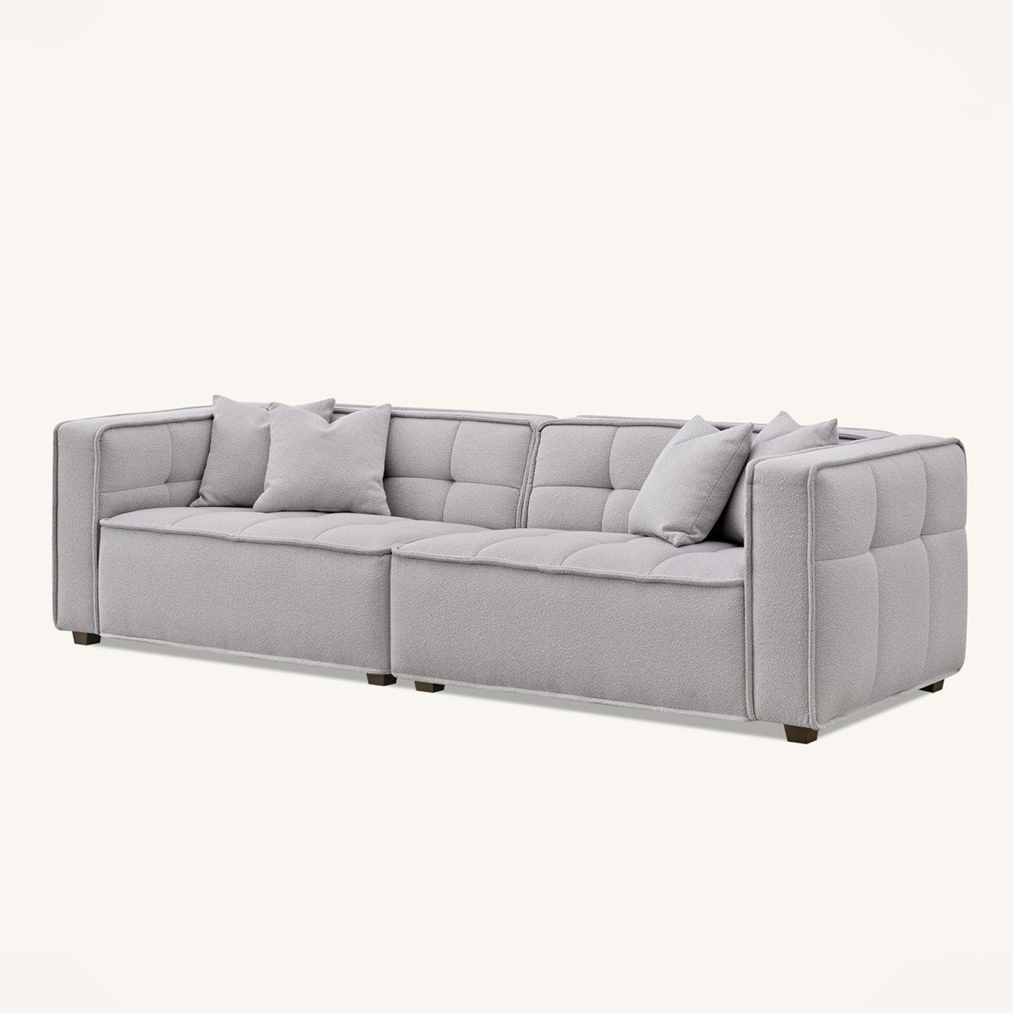 4 Seater Aluxo Murray Sofa Range in Putty Boucle Fabric