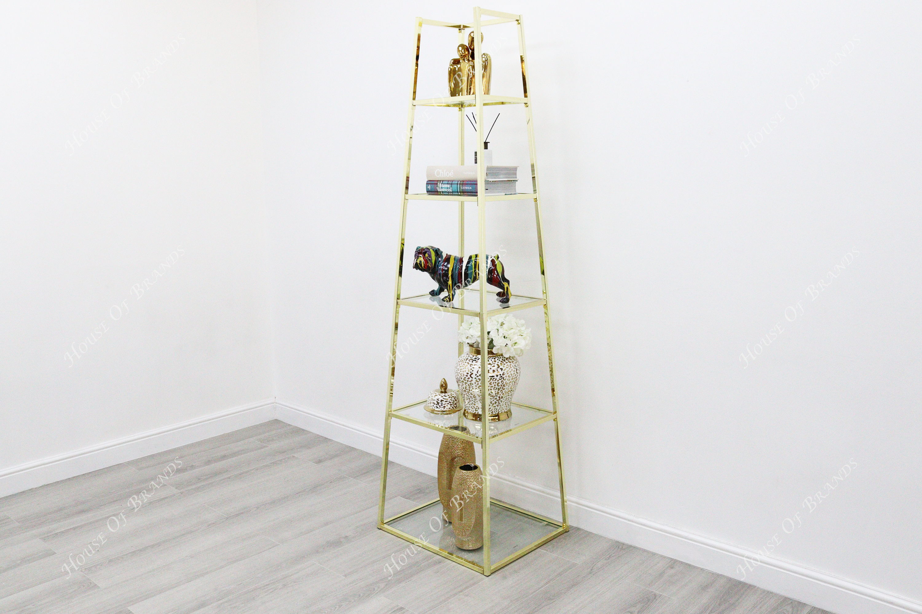 5 Tier Gold Stand