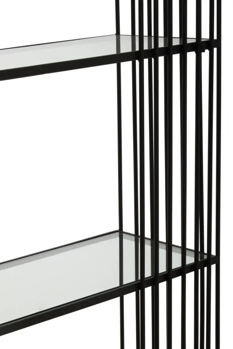 Trento Five Tier Black Bookshelf