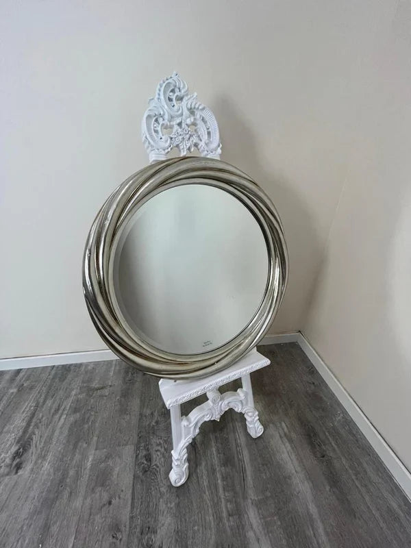 Twine Mirror Round Champagne