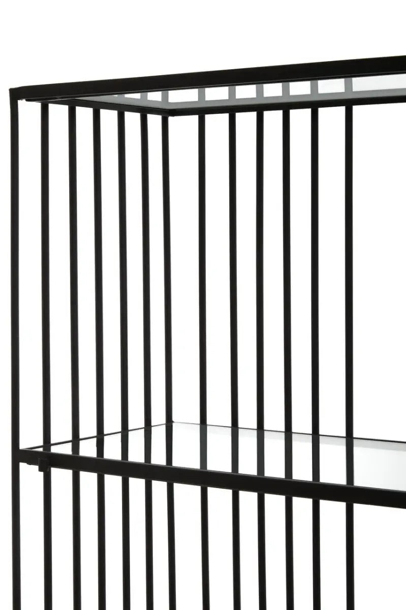 Trento Five Tier Black Bookshelf