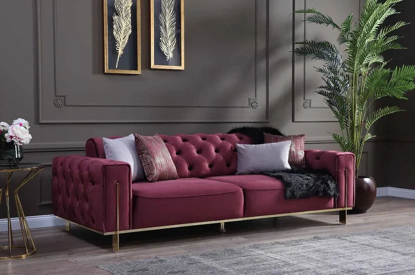 Gold 3 Seater Sofa