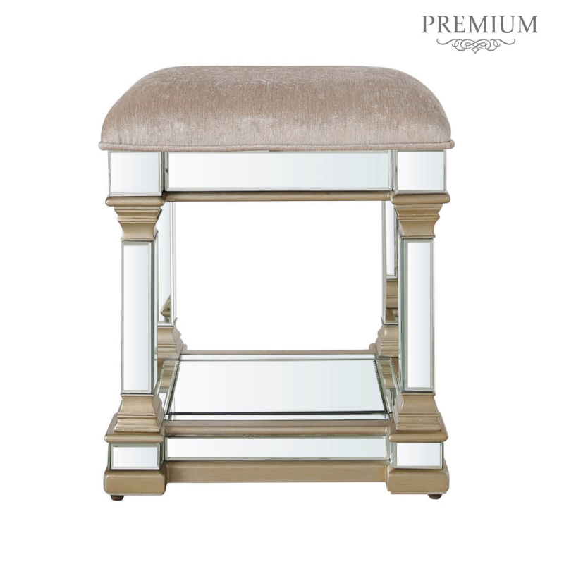 Apollo Champagne Mirrored Stool