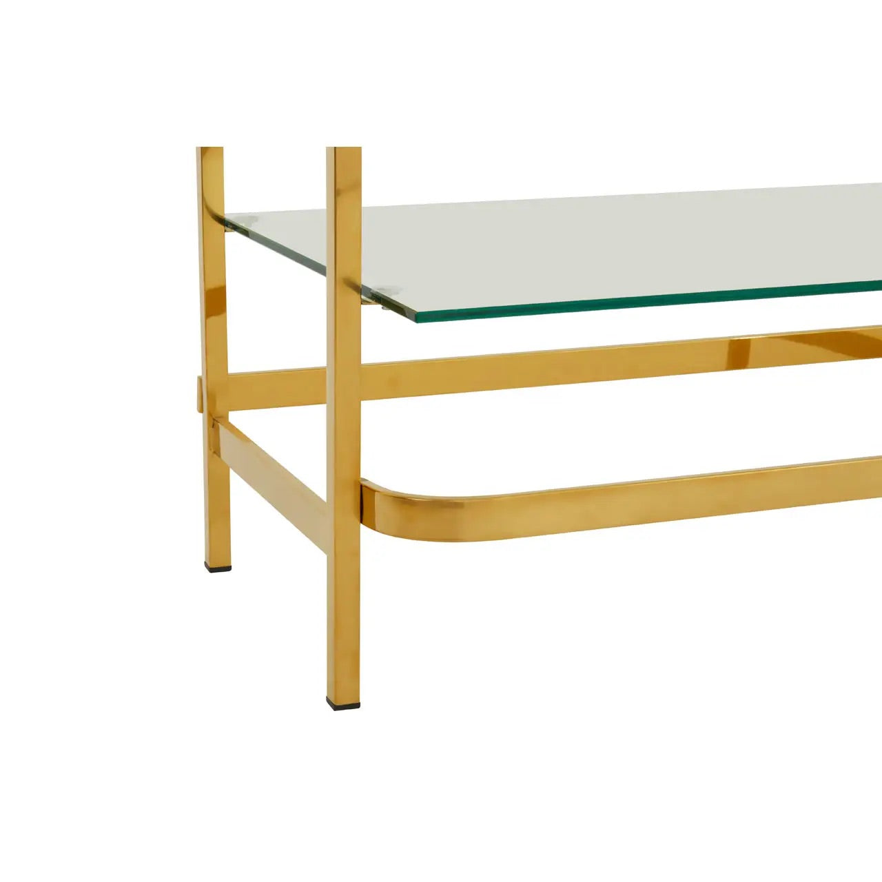 Horizon Bookshelf With Clear Glass Tiers