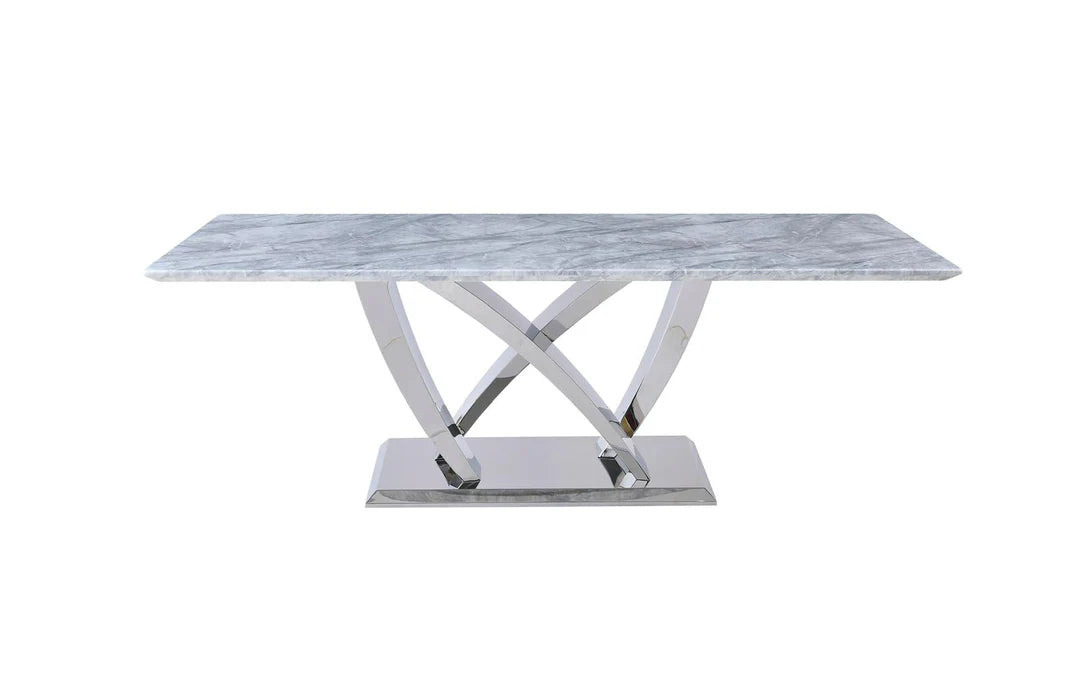 Amara 180cm Grey Marble Dining Table