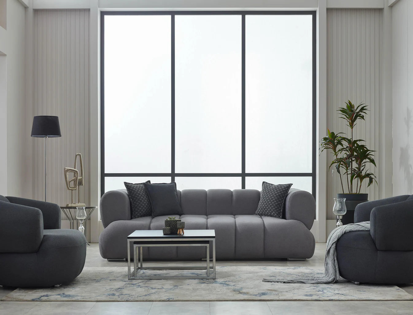 Arturo Grey Sofa Set 3+2
