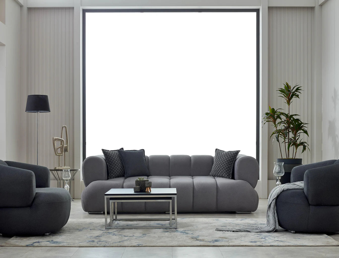 Arturo Grey Sofa Set 3+2