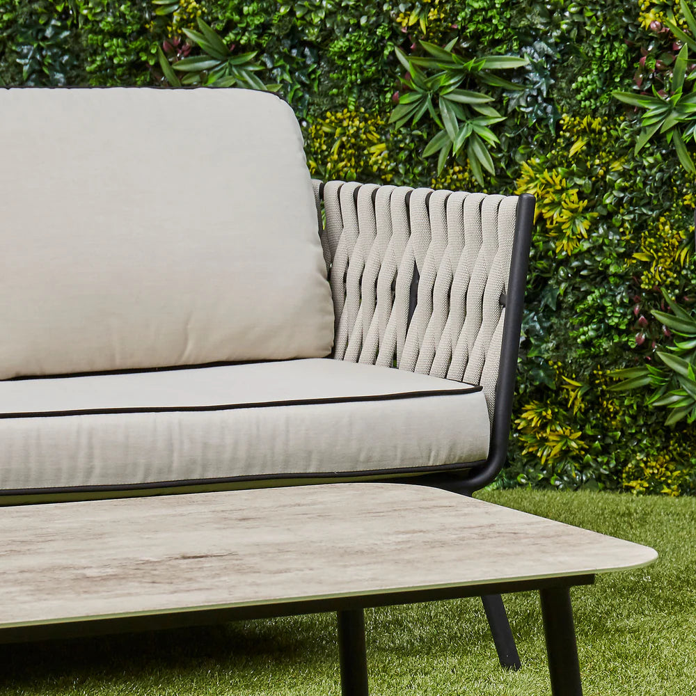 Axel Aluminium & Rope Lounge Set – Beige