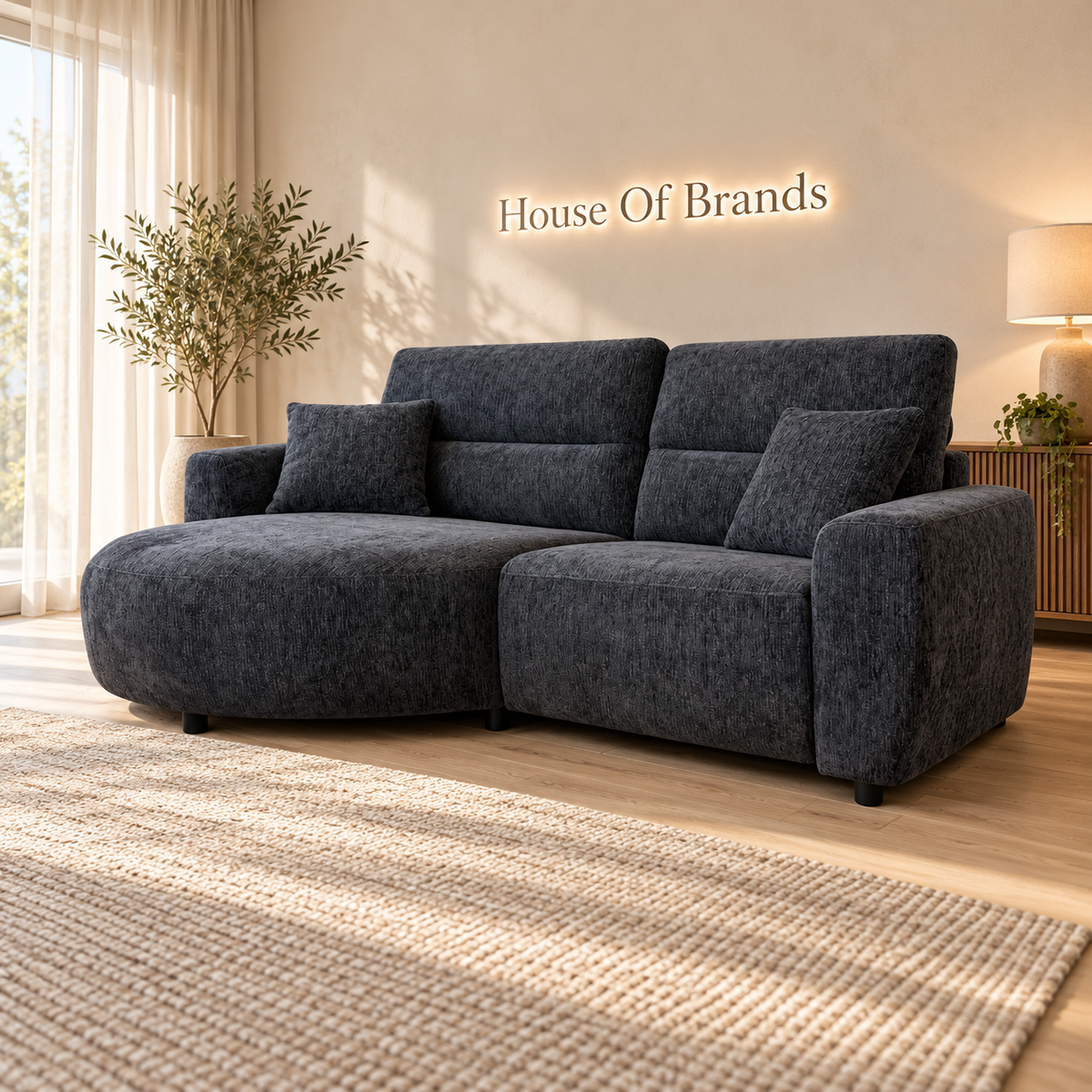 Denver Black Electric Recliner Left Hand