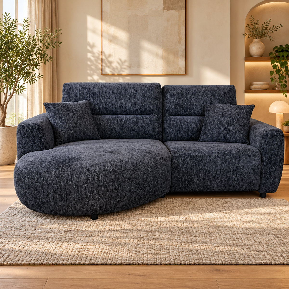 Denver Black Electric Recliner Left Hand