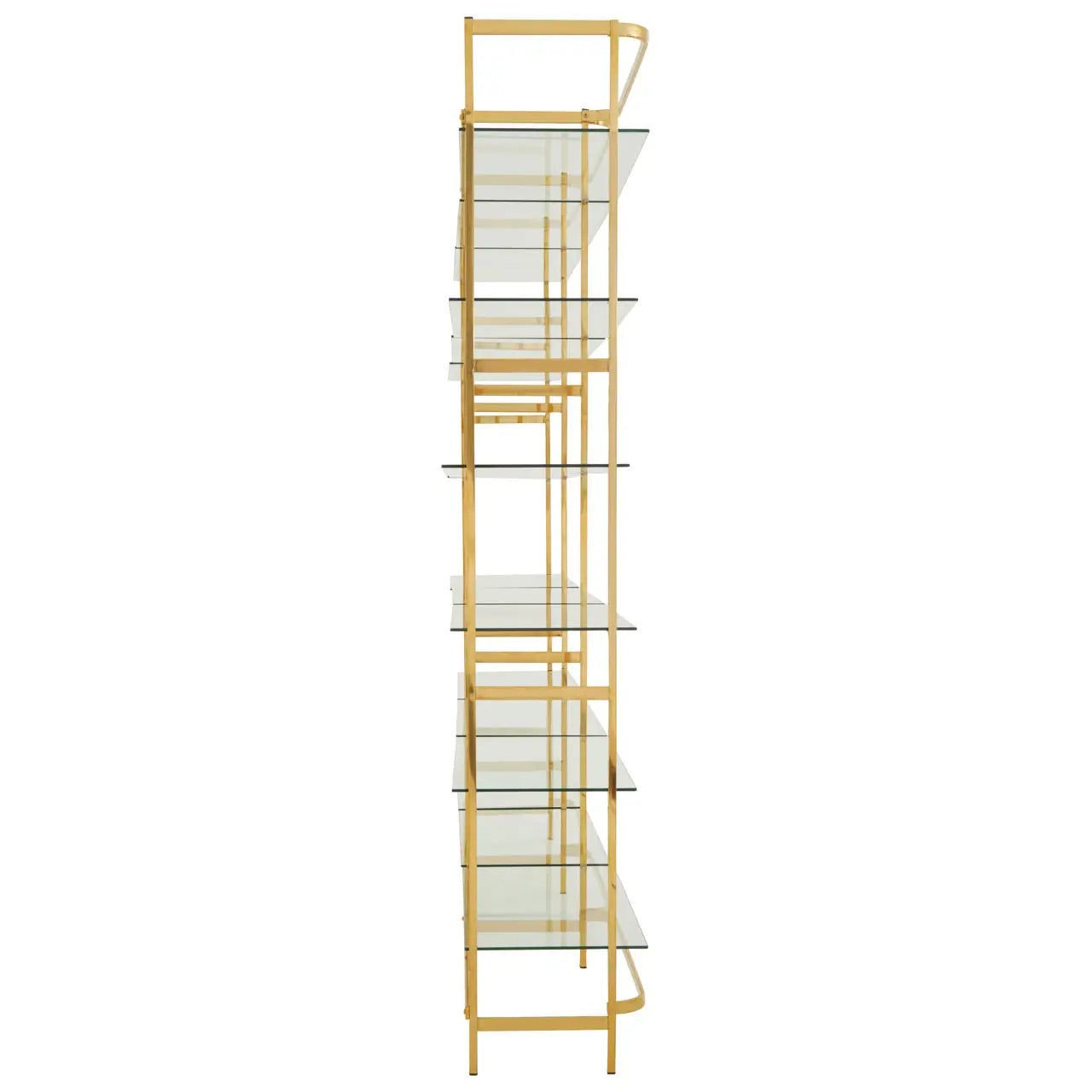 Horizon Bookshelf With Clear Glass Tiers