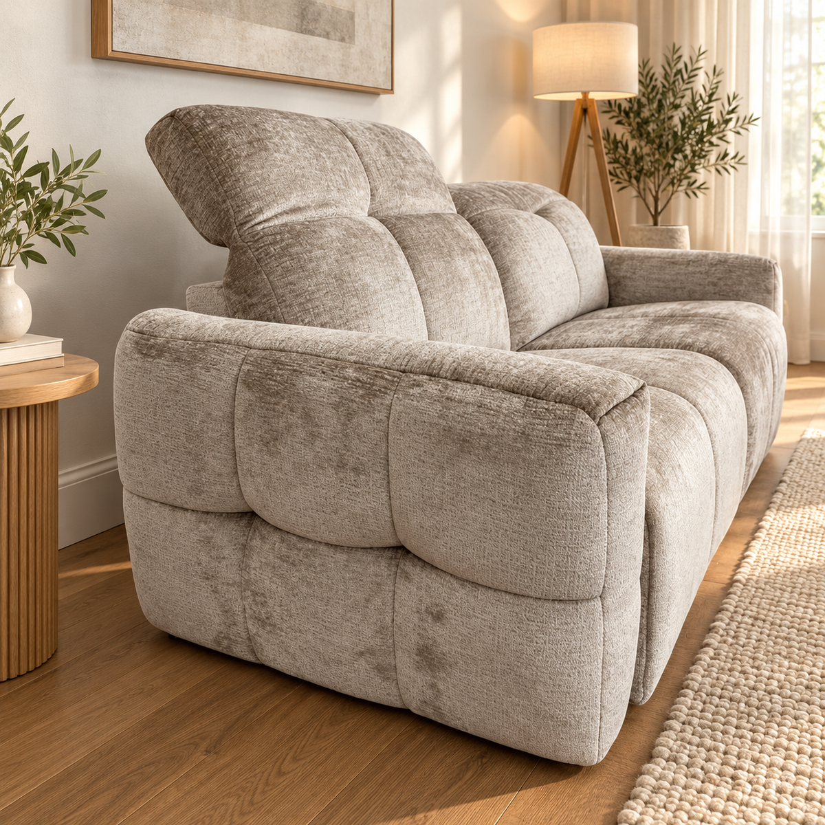 Faringdon Beige Electric Recliner Sofa Set