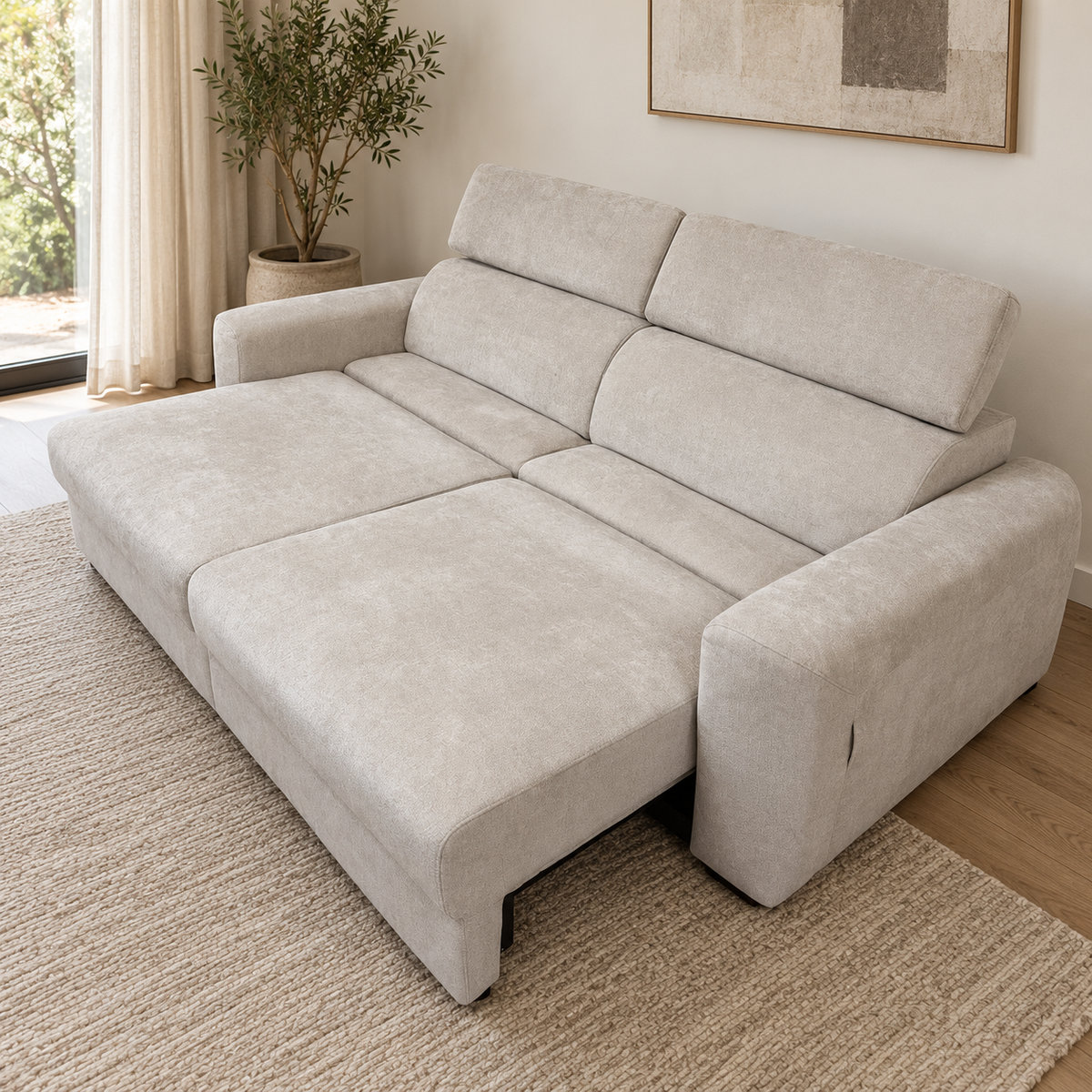 Dakota Beige Electric Sofa Bed