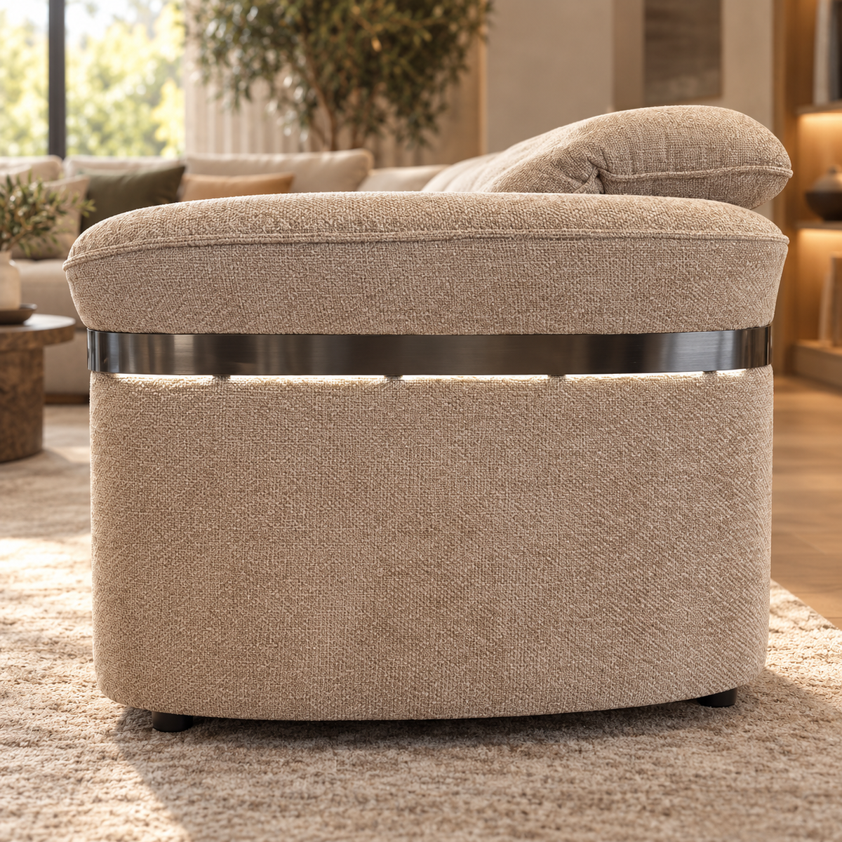 Bicester Beige Modular Electric Recliner Corner Sofa
