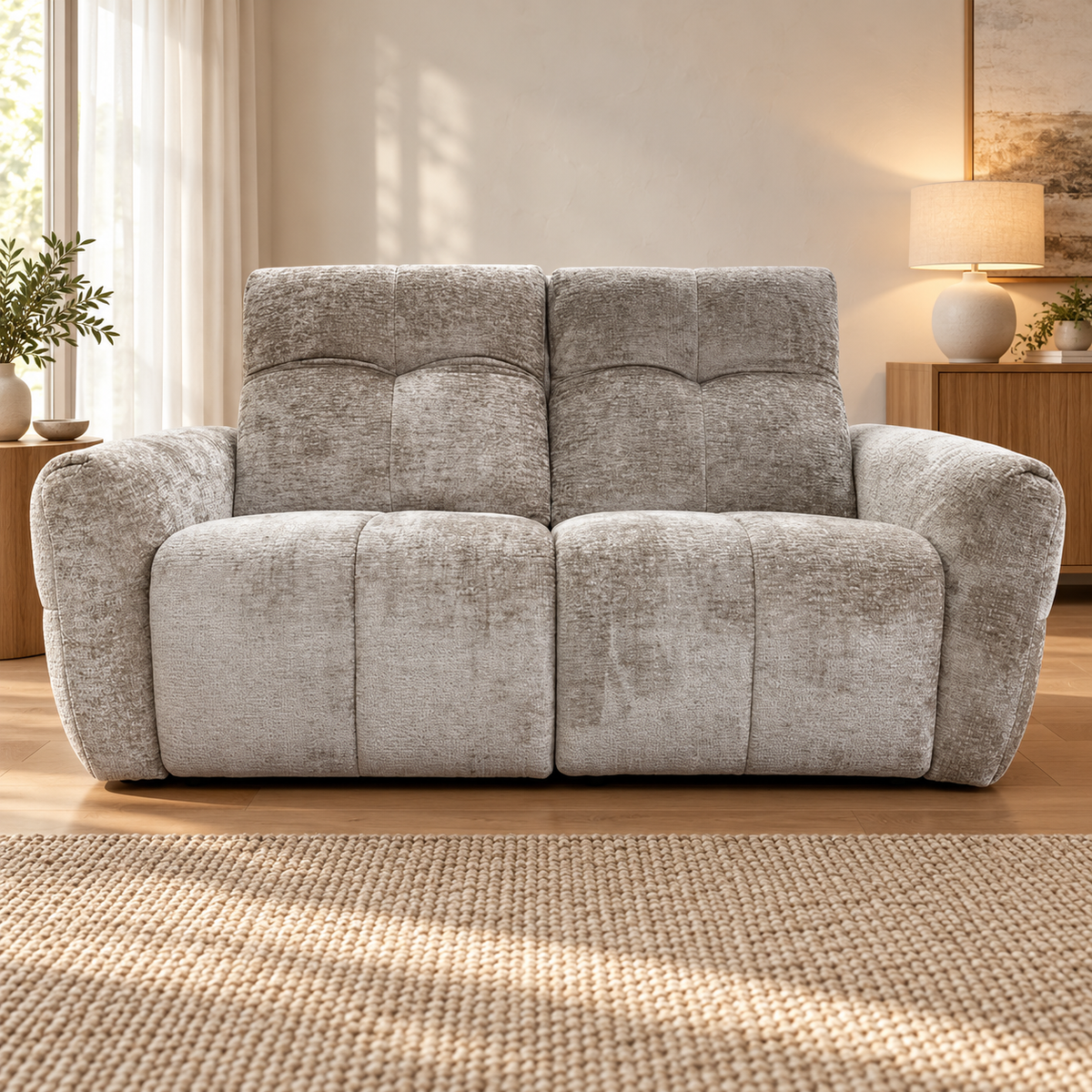 Faringdon Beige Electric Recliner Sofa Set