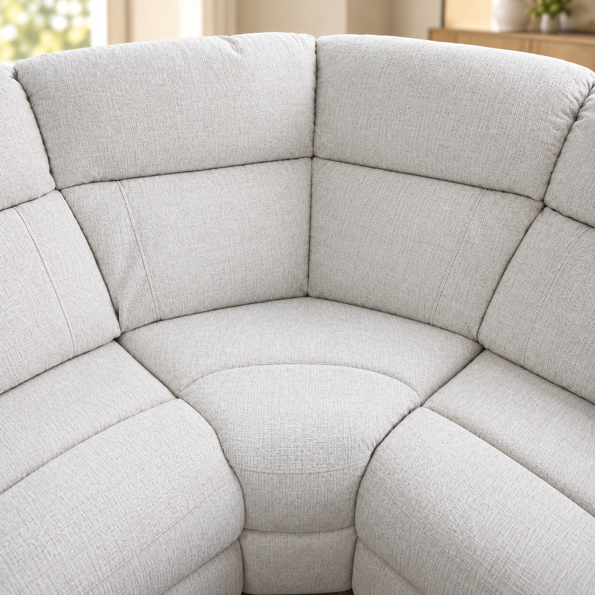 Owen Beige Electric Recliner Modular Corner Sofa