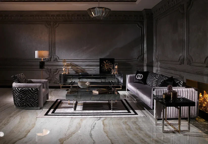 Belgrad Mirrored 2 Seater Sofa