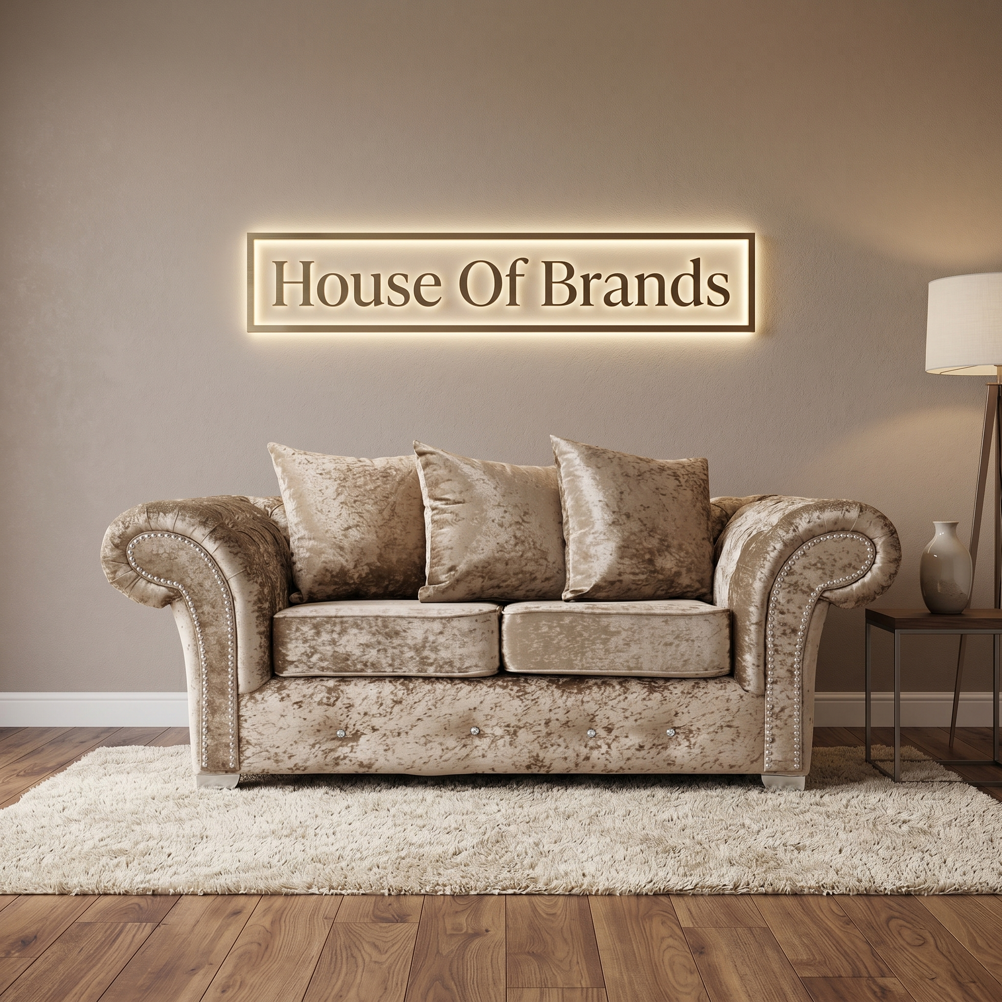 Bella Shimmer Velvet Sofa
