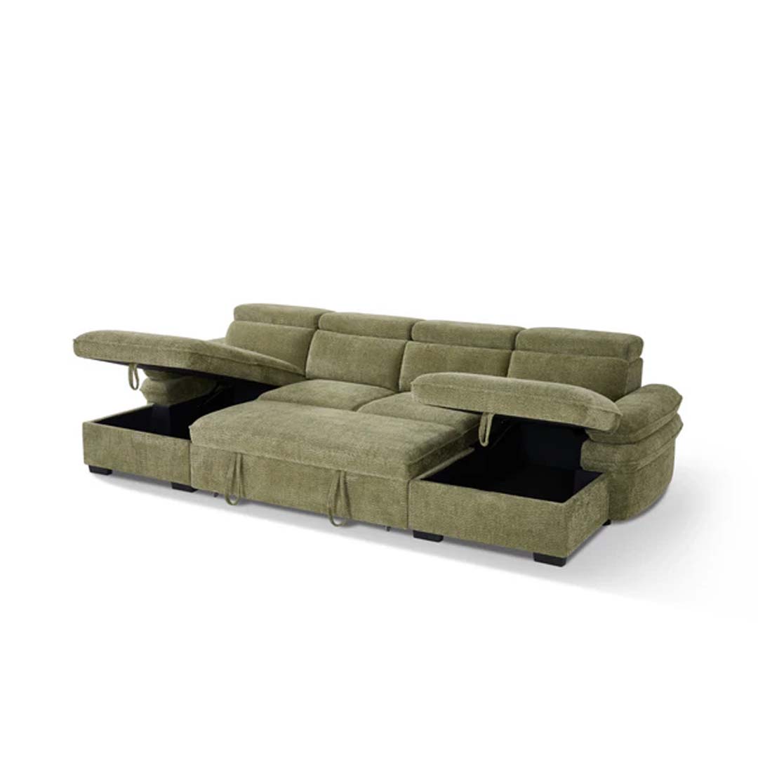 Billie Large U Shaped Sofa Bed with Lift Up Storage