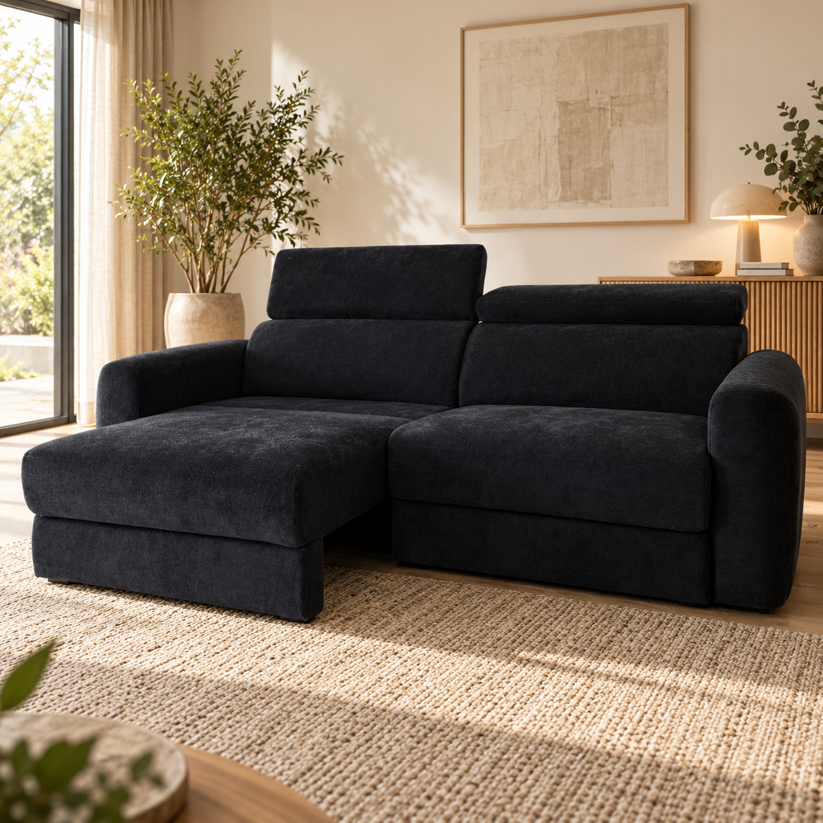 Dakota Black Electric Sofa Bed