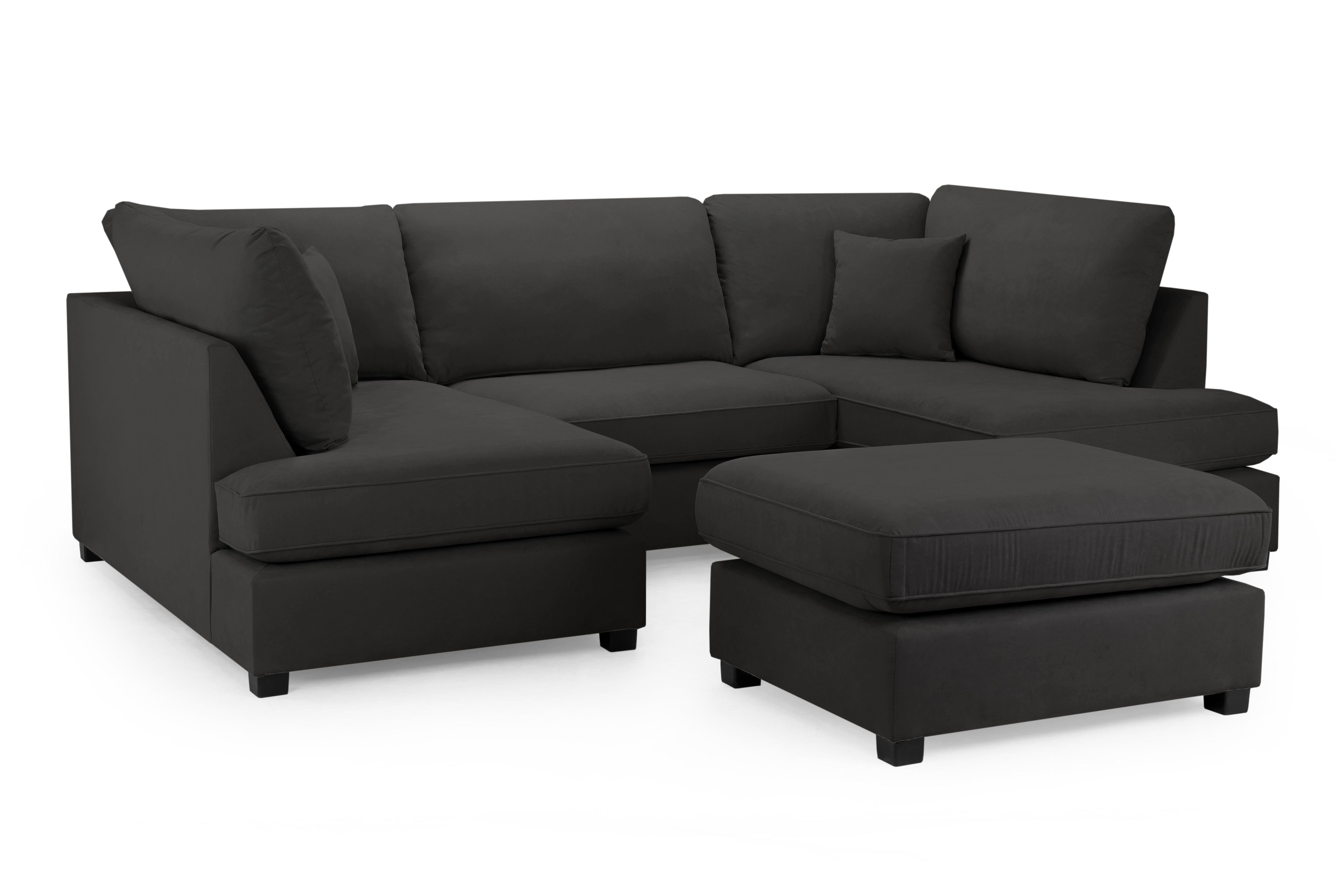 Carnaby Black U Shape Corner Sofa