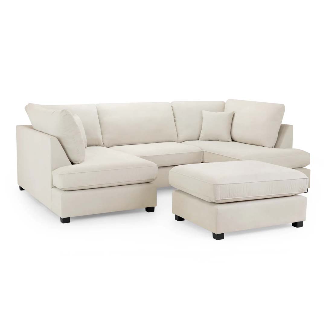 Carnaby Beige U Shape Corner Sofa