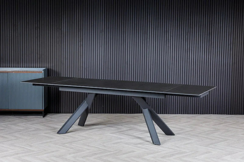 Caso 180-280cm Grey Ceramic Extendable Dining Table