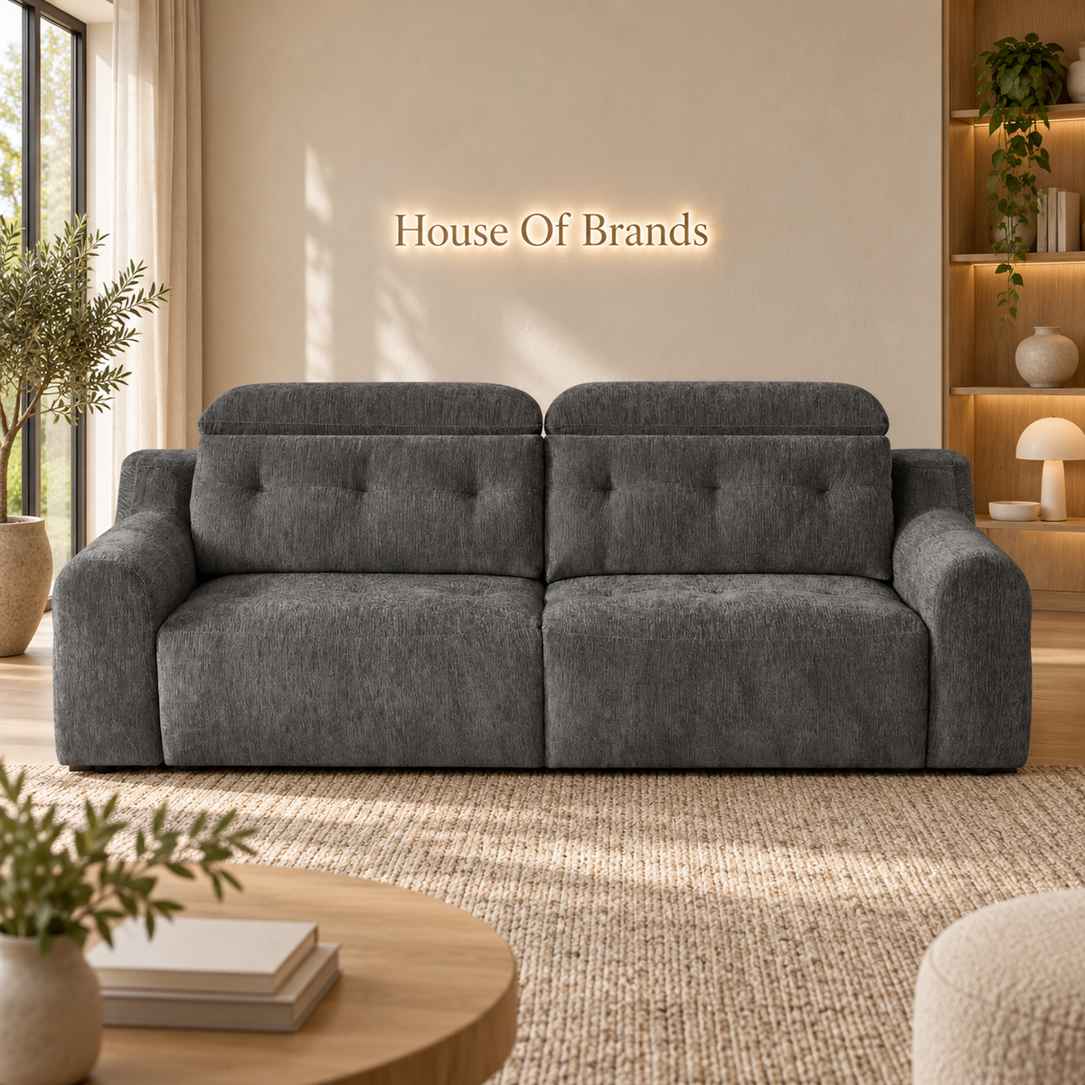 Harrison Charcoal Electric Sofa Bed