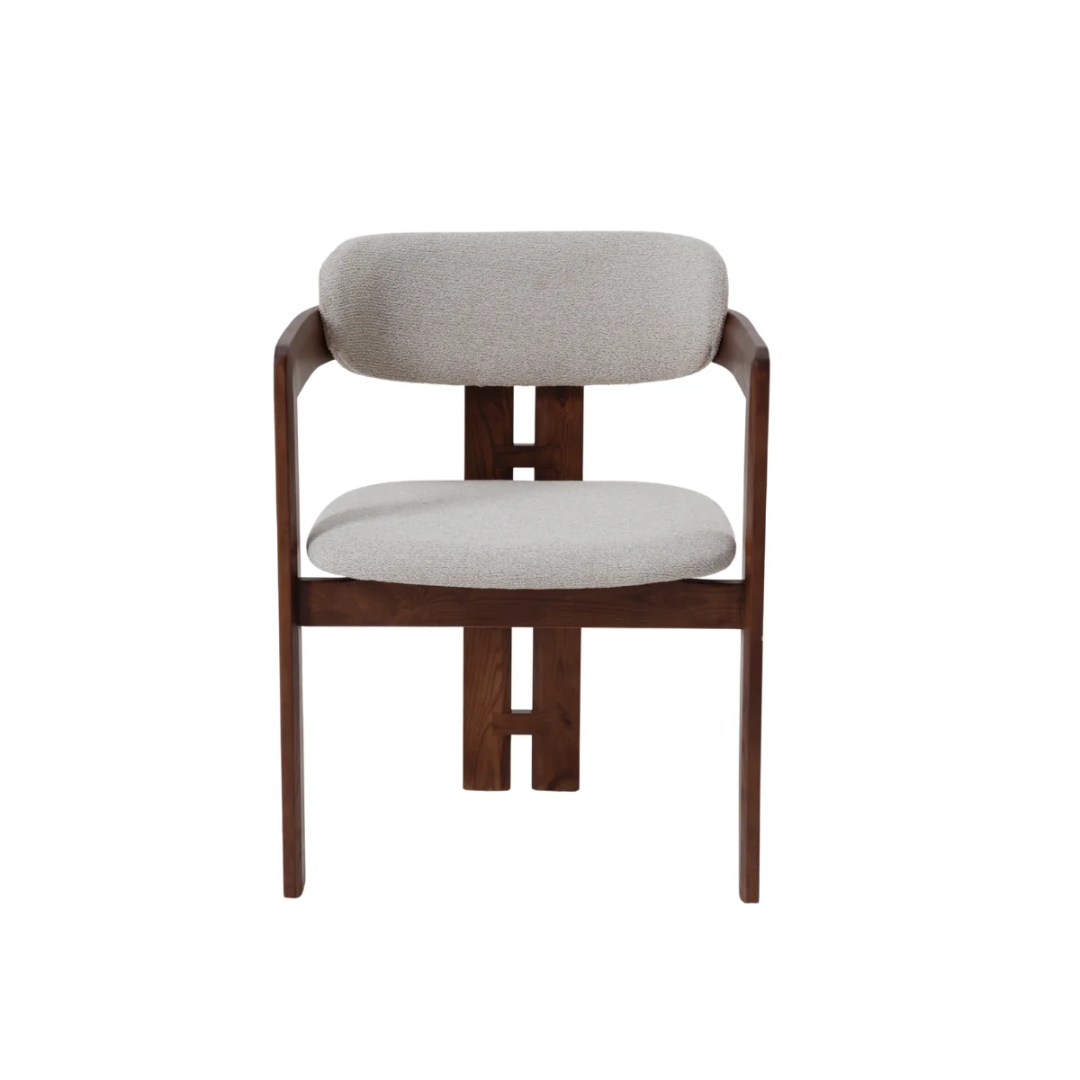 Leven 120cm Dining Set with 4 Clare Bouclé Chairs