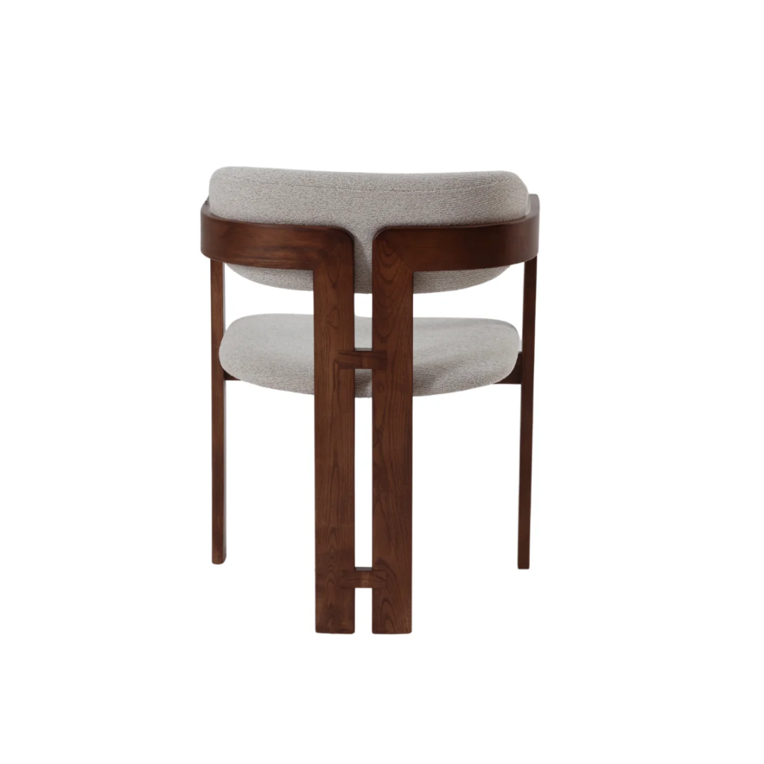 Leven 120cm Dining Set with 4 Clare Bouclé Chairs